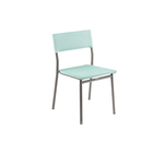 Chaise de jardin empilable Mistral ORON structure aluminium bleue